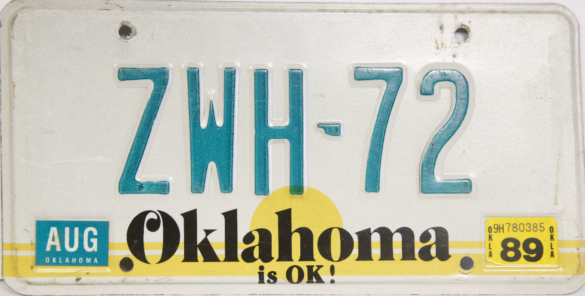 Oklahoma license plates